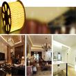 LED szalag, 5050, 60 SMD/m, 230V, vízálló, meleg fehér LED szalag, 5050, 60 SMD/m, 230V, vízálló, meleg fehér