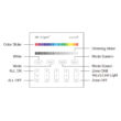 RGB+W Fali LED szalag vezérlő panel, elemes 4 zónás