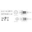 LED mini spot fény, 12V, IP68, 0.22W Hideg fehér LED mini spot fény, 12V, IP68, 0.22W Hideg fehér