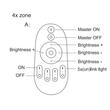 Érintésérzékeny RF Egyszínű LED vezérlő 12V/24V 4 zónás