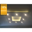 120cm-es négyzet álmennyezet sziget színes LED szalag világítással | N-120-RGB