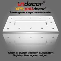 T-200x100 téglalap álmennyezet sziget