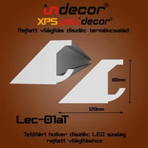 Lec-01AT Tetőtéri rejtett világítás díszléc 80x123 (01/A-T) Lec-01AT Tetőtéri rejtett világítás díszléc 80x123 (01/A-T)