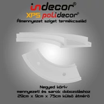 MSD-NK-29-75 XPS Mennyezeti, sarok dobozoláshoz negyed körív