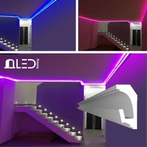 Komplett díszléc szett RGB led világítással (színváltós) 18m !!! 