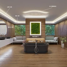 188cm Hullám álmennyezet sziget test | H-188x62