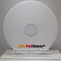 50 cm-es kör álmennyezetsziget Ledszalaggal, 12W-os LED panellel