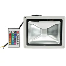 LED reflektor 30W, kültéri, távirányítóval, RGB -