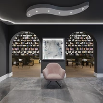 200cm mennyezetre Hullám álmennyezet sziget | (200x60cm) elem szett, LED világítással