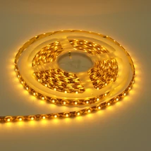 LED szalag, 3528, 60 SMD/m, nem vízálló, sárga fény