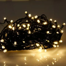 Ledes Fényfüzér 16M meleg fehér 240 Led Toldható!