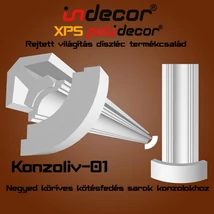 KONZOLIV-01 Negyed köríves kötésfedés sarokívekhez
