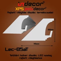 Lec-05AT Tetőtéri rejtett világítás díszléc 80x115 (05/A-T)