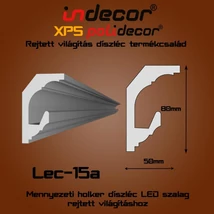 Lec-15A Mennyezeti rejtett világítás díszléc