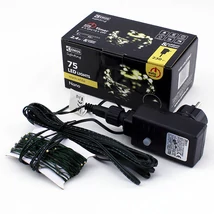 TÜNDÉR FÉNYFÜZÉR 7.5M HIDEG FEHÉR 75 LED BEÉPÍTETT IDŐKAPCSOLÓVAL