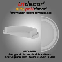 Sarok és mennyezeti dobozolás ovál végzáró elem 58cm