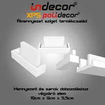 Sarok és mennyezeti dobozolás végzáró elem 19cm Sarok és mennyezeti dobozolás végzáró elem 19cm