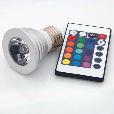 LED spot, E27, 3W, 230V, RGB