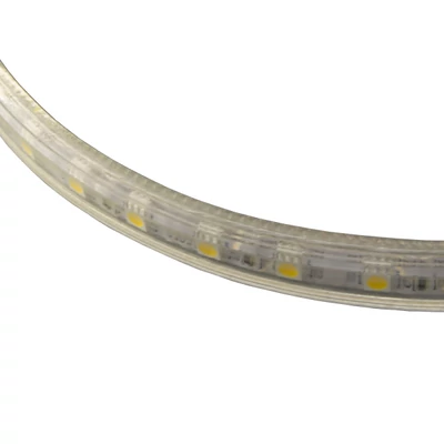 LED szalag, 5050, 60 SMD/m, 230V, vízálló, meleg fehér