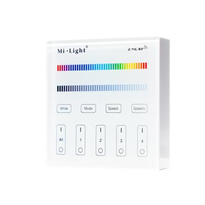 RGB+W Fali LED szalag vezérlő panel, elemes 4 zónás