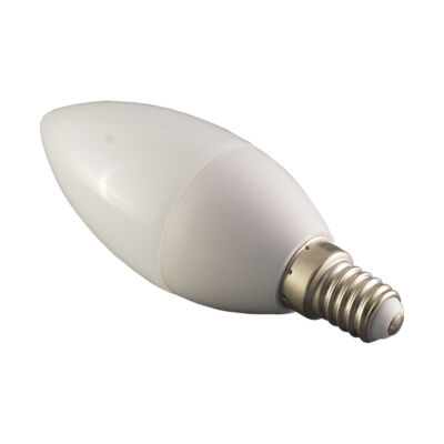LED gyertya, E14, 6W, 230V, hideg fehér