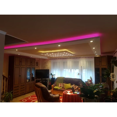 E-N-400-N-150-Z-F IN-szigetben400 Egyedi XPS álmennyezet sziget a szigetben 400x400x12 cm(150x150x12), LED világítással