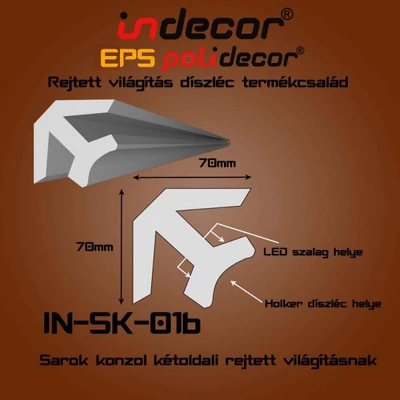 SK-01B Sarok konzol 70x70