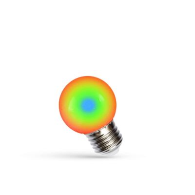 LED Kisgömb E27 230V 1W RGB