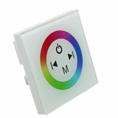 Fali RGB LED vezérlő, érintős,  fehér