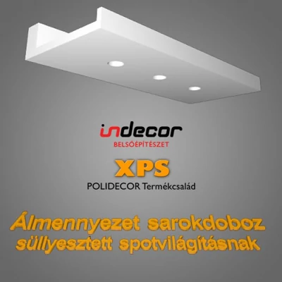 POL-SD-01 XPS Sarok doboz spot világításnak 43x100cm
