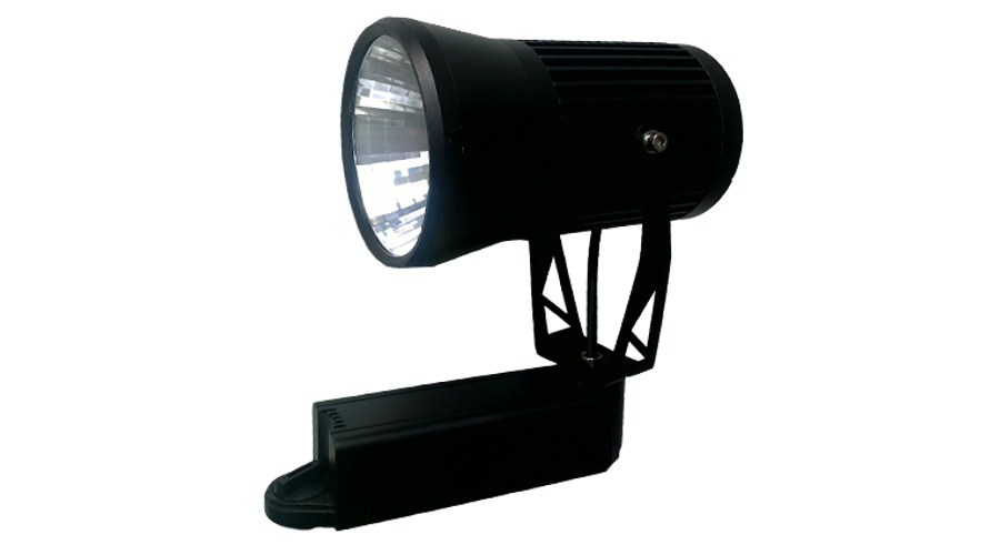 LED reflektor 20W, COB, fekete lámpatest, beltéri,