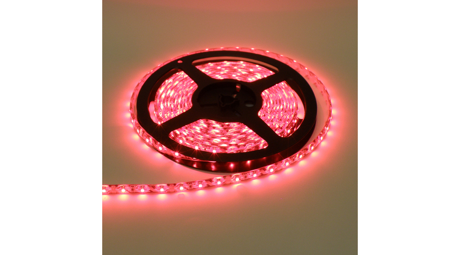 LED szalag, 3528, 60 SMD/m, nem vízálló, piros fény