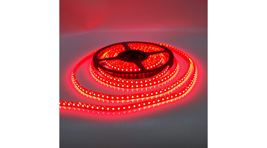 LED szalag, 5050, 60 SMD/m, vízálló, piros fény