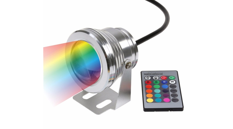 LED reflektor 9W, 12V, kültéri, RGB - IP65 -