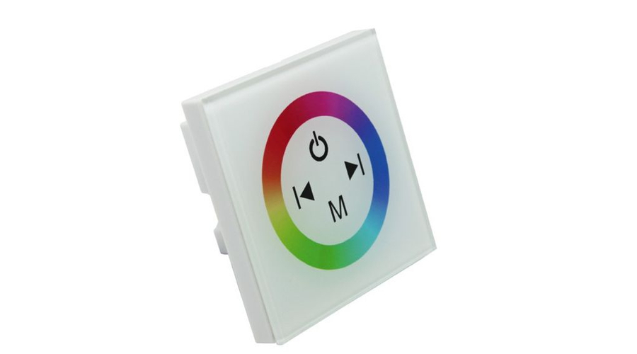 Fali RGB LED vezérlő, érintős,  fehér